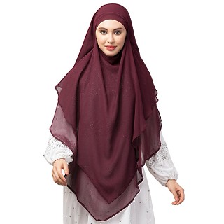 Instant Ready-to-wear Hijab- Wine